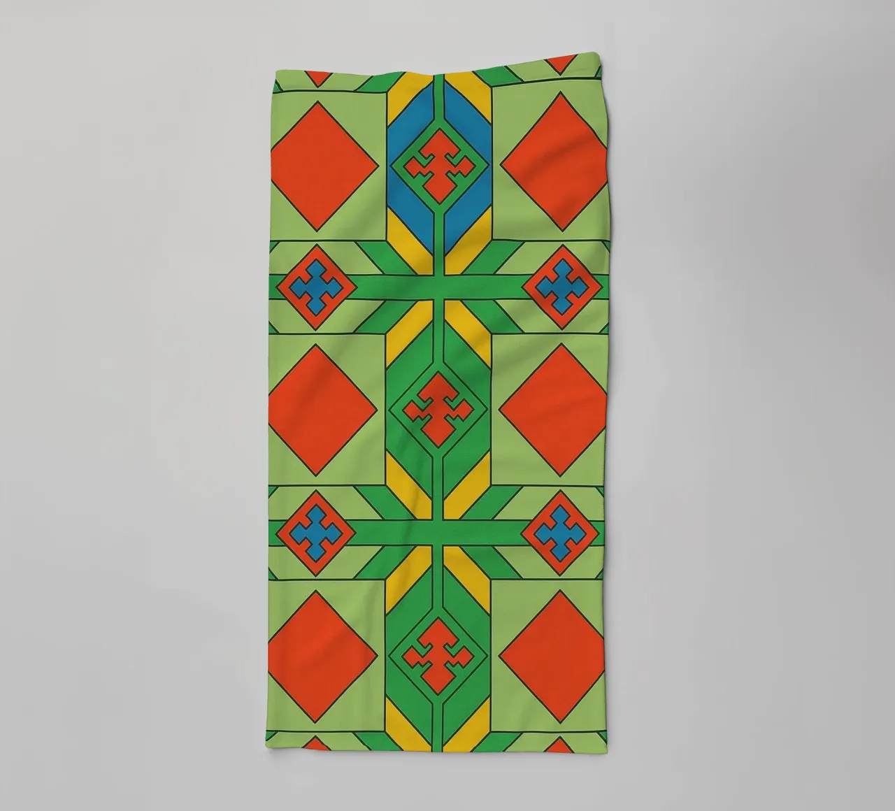 abstract tile line vector towel by oneway