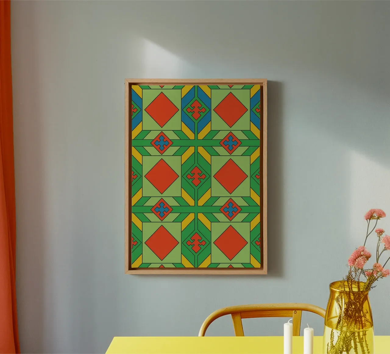 abstract tile line vector canvas by oneway