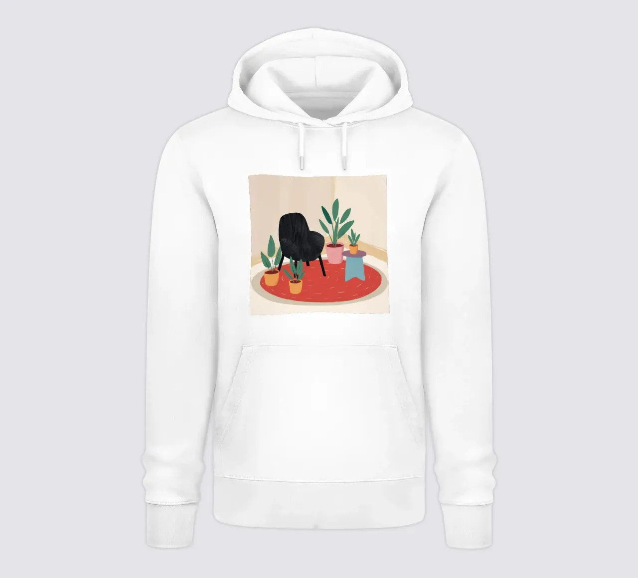 Sedia nera Tappeto rosso felpa con cappuccio da Hollow Years