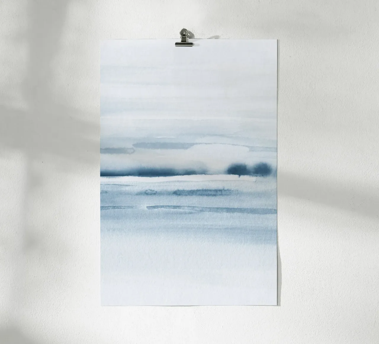 Blue sea waves diptych 2/2 poster with plastic frame by NouveauPrints