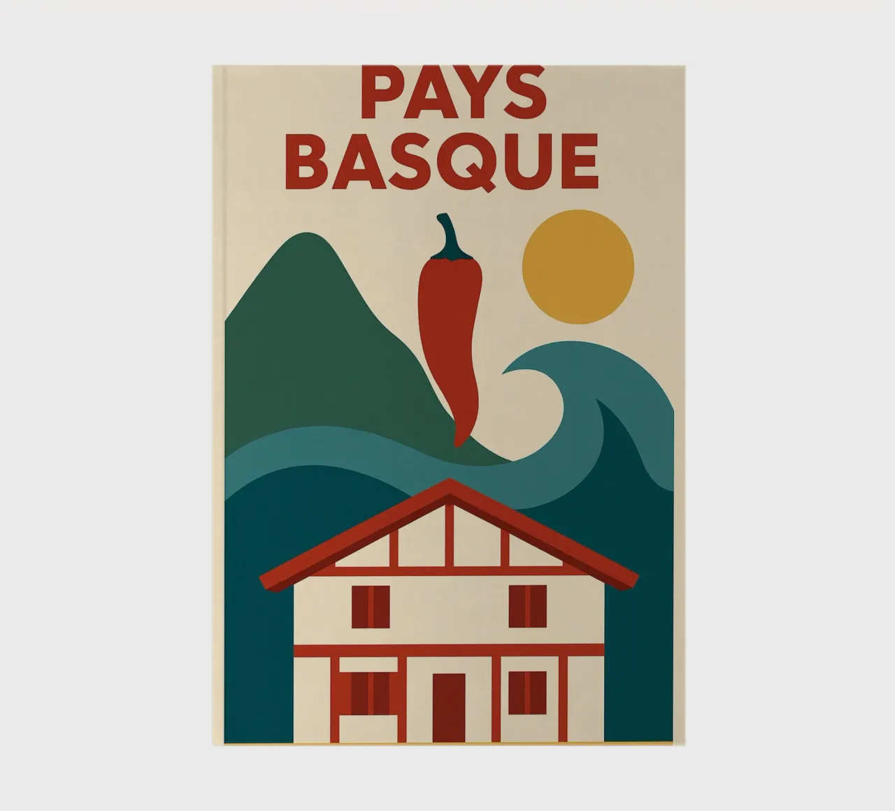 BASQUE COUNTRY, between waves and peppers notebook by JETLAG | affiches voyage
