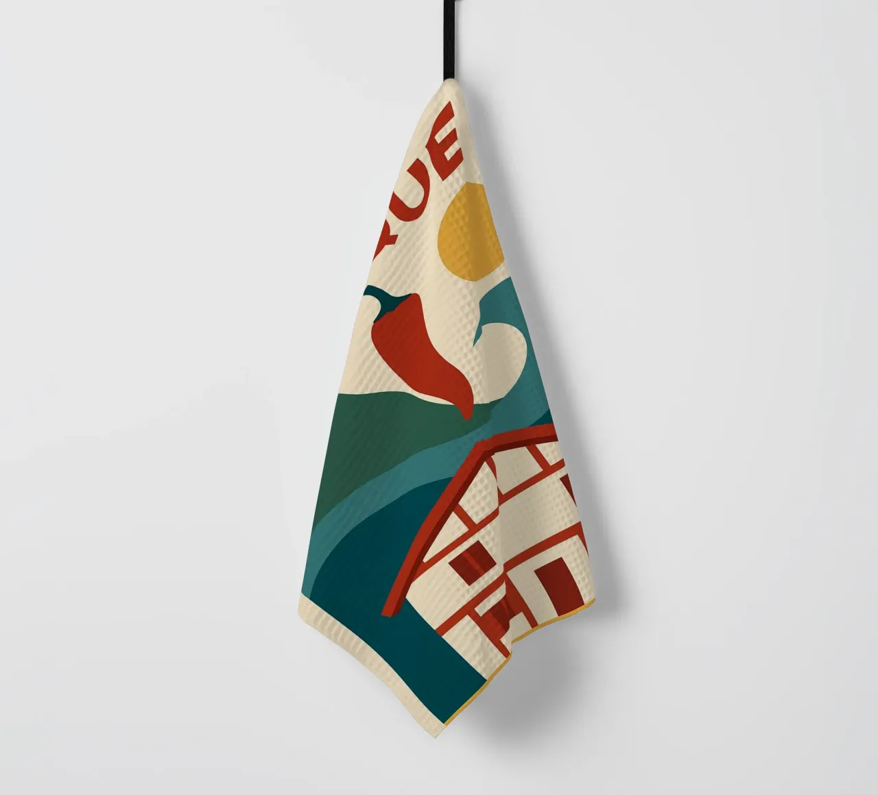 PAYS BASQUE, entre vagues et piments torchon de JETLAG | affiches voyage