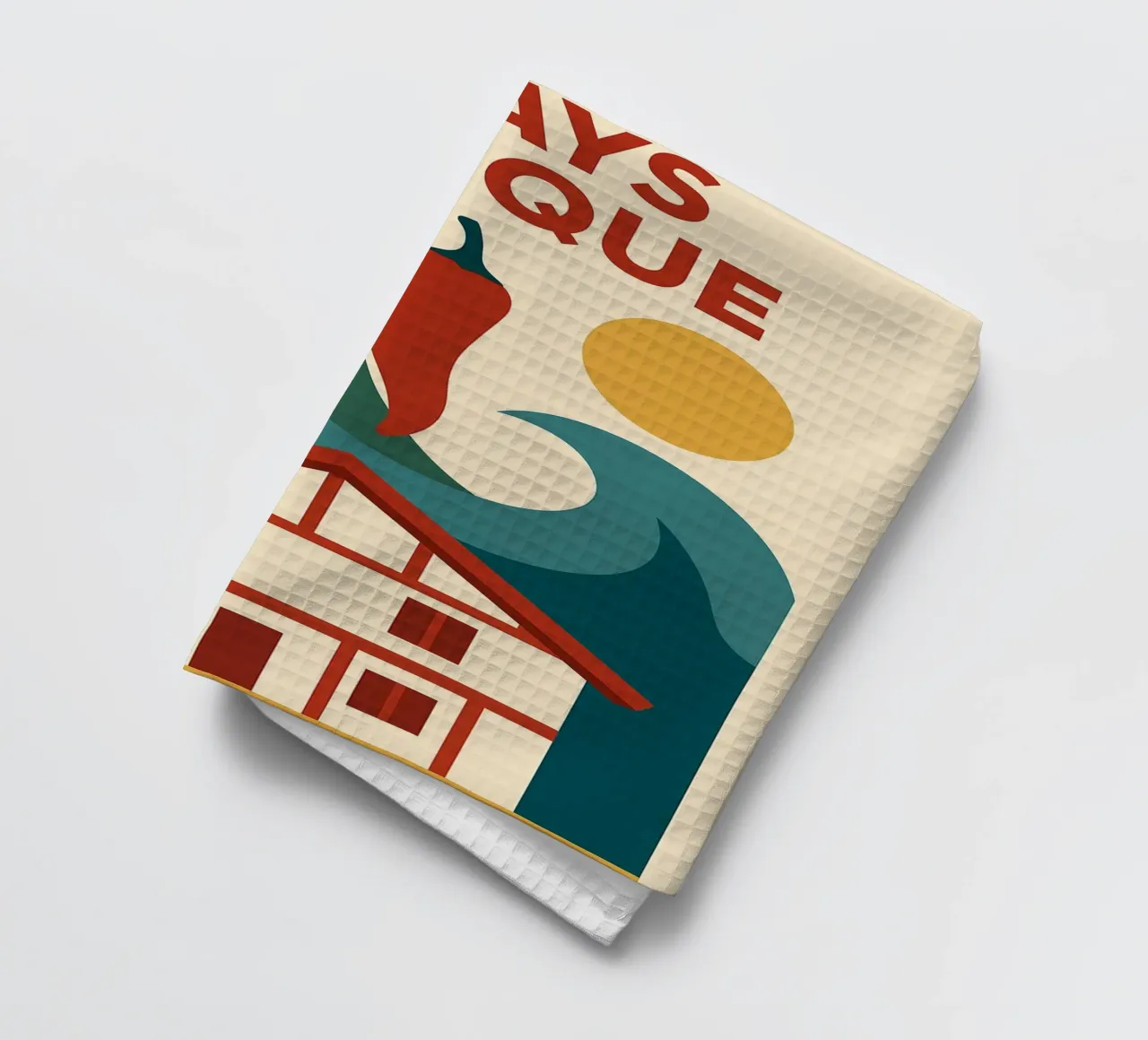 PAYS BASQUE, entre vagues et piments torchon de JETLAG | affiches voyage