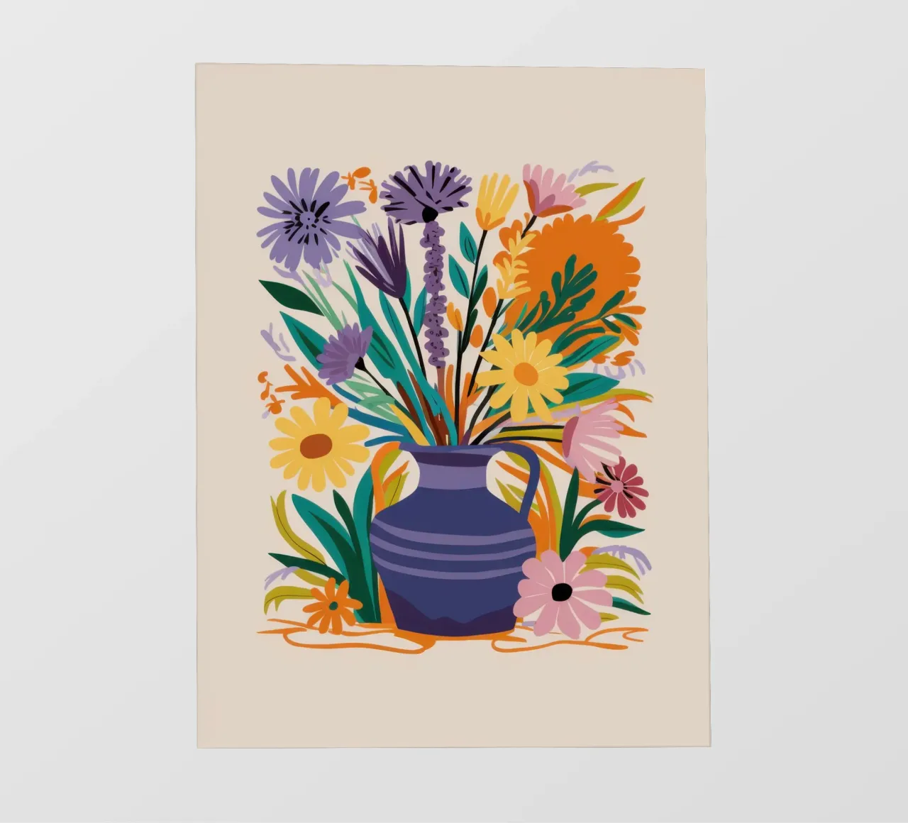 Sinfonia di fiori selvatici in fiore telo in pvc da Mossy Pigment
