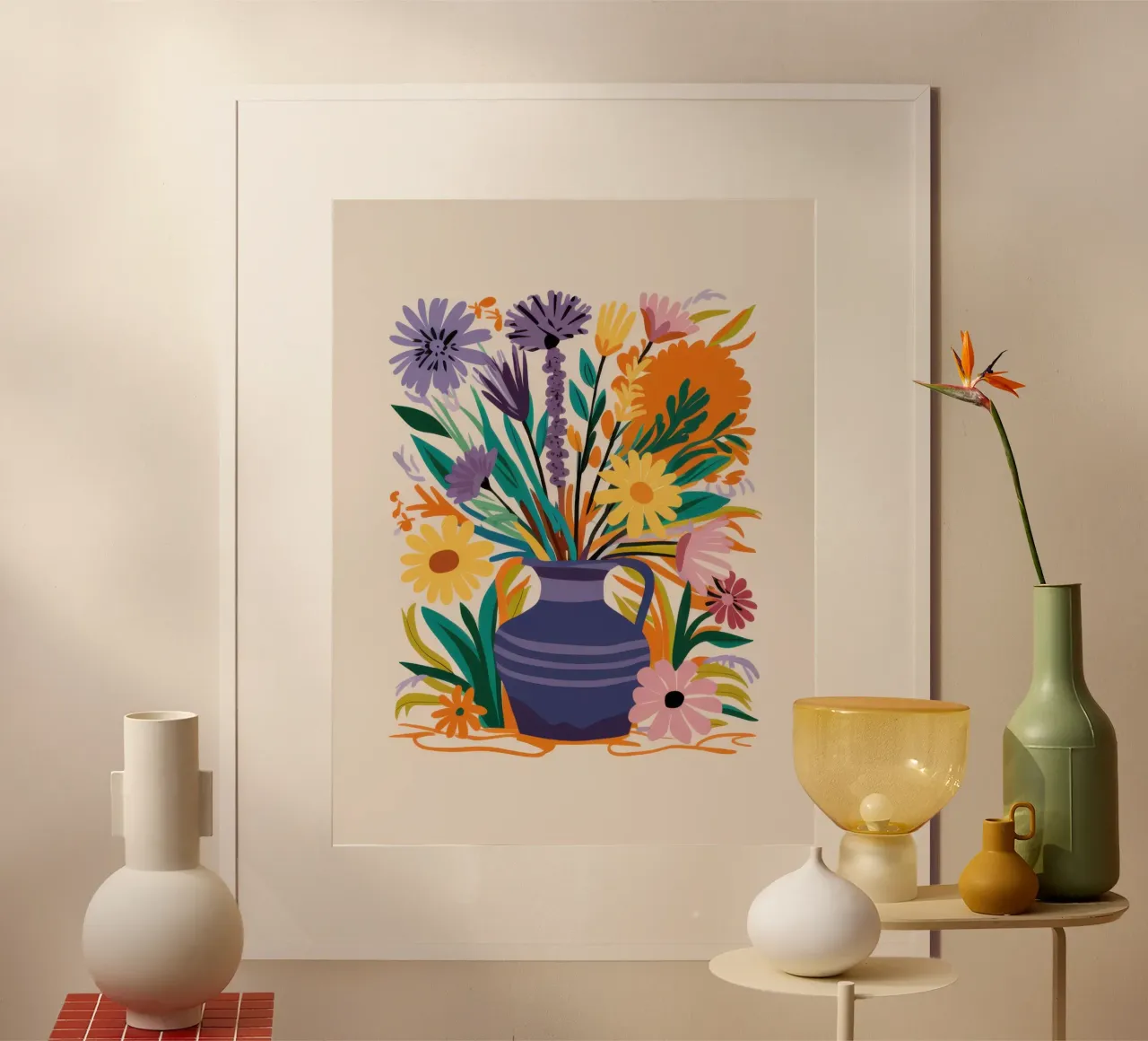Sinfonia di fiori selvatici in fiore carta hahnemühle da Mossy Pigment