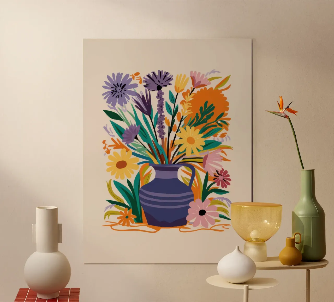 Sinfonia di fiori selvatici in fiore carta hahnemühle da Mossy Pigment