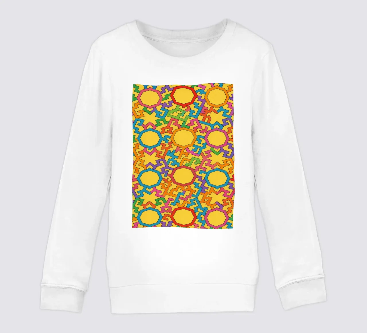 vector de línea trapezoidal abstracta sudadera para niño de oneway