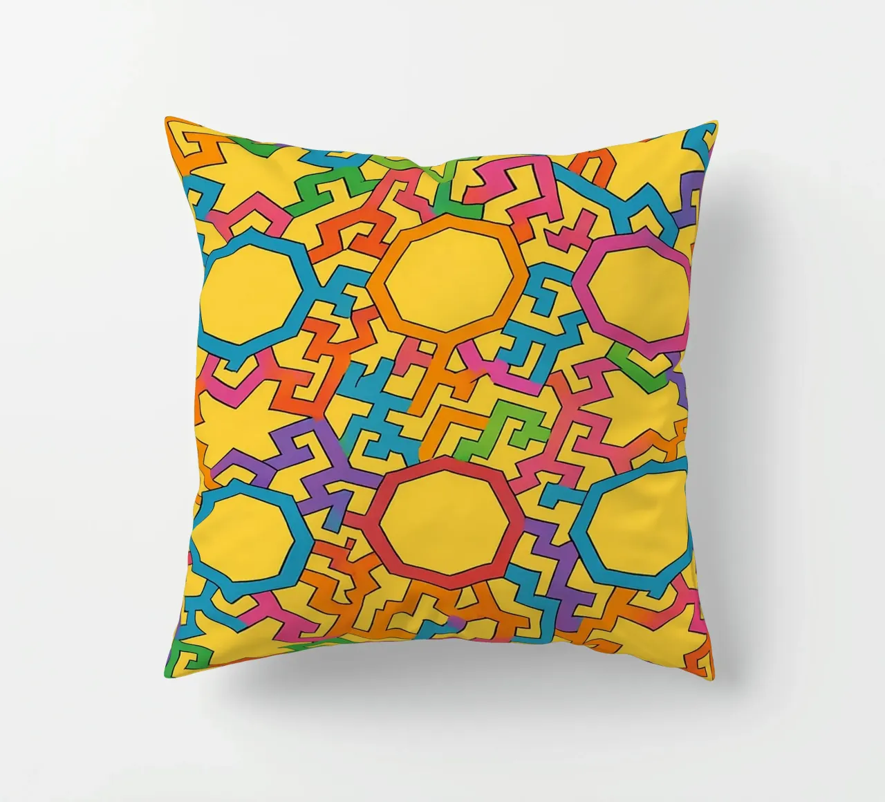 abstract trapezoid line vector decorative cushion by oneway