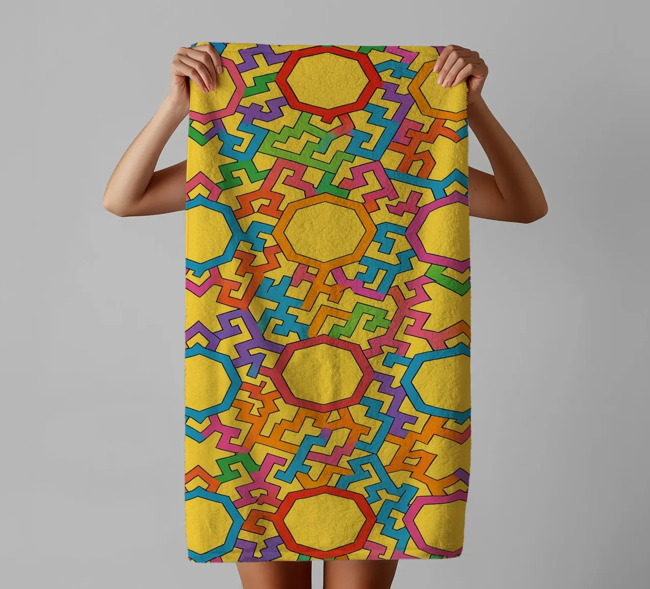 abstract trapezoid line vector towel by oneway