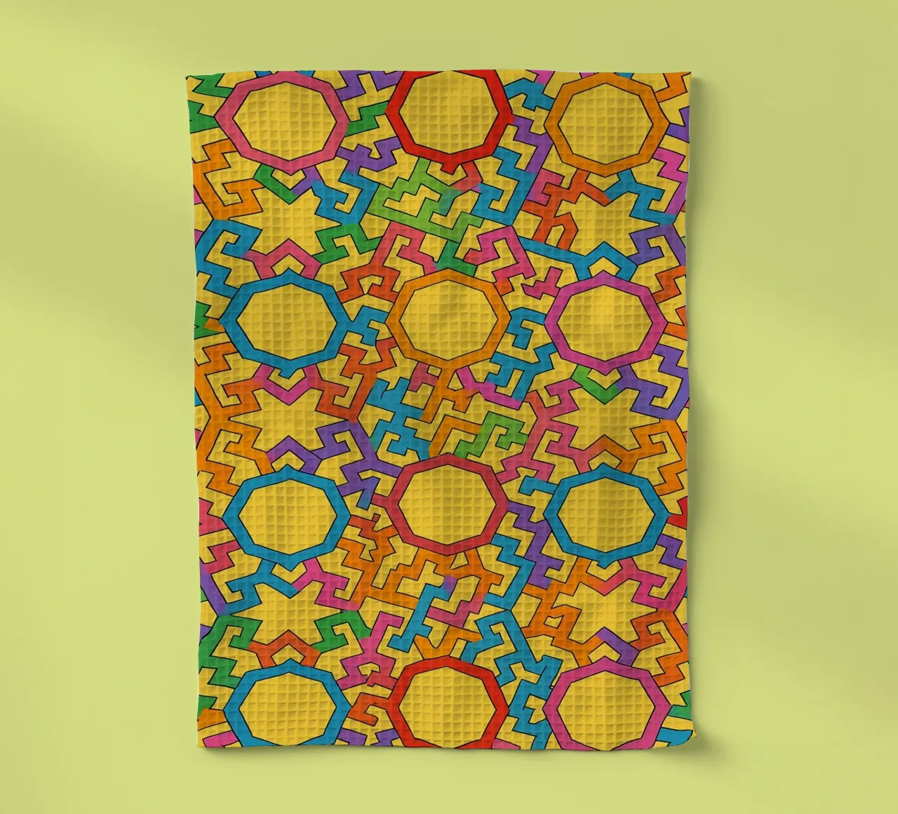 vector de línea trapezoidal abstracta paño de cocina de oneway