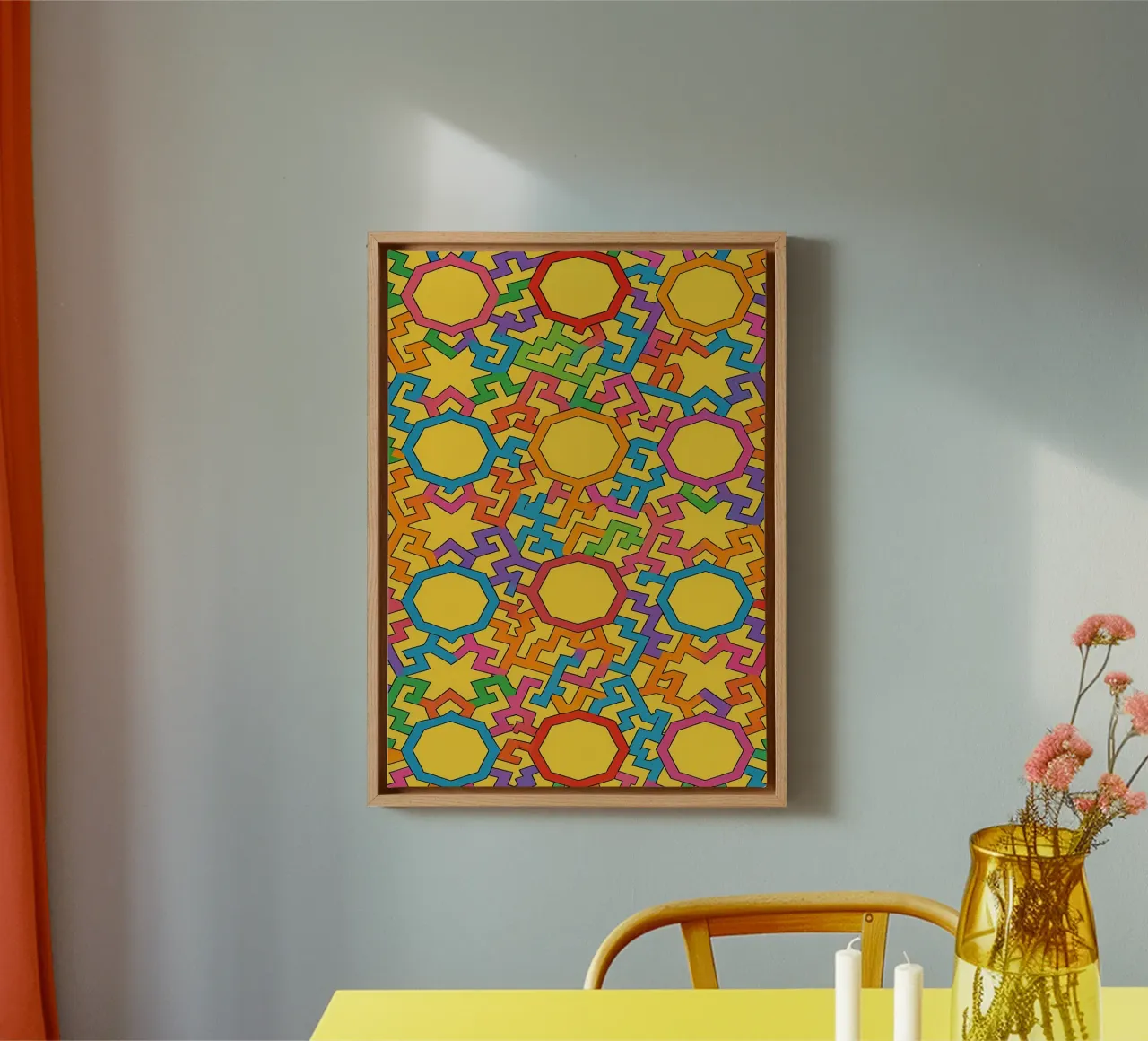 abstract trapezoid line vector canvas by oneway
