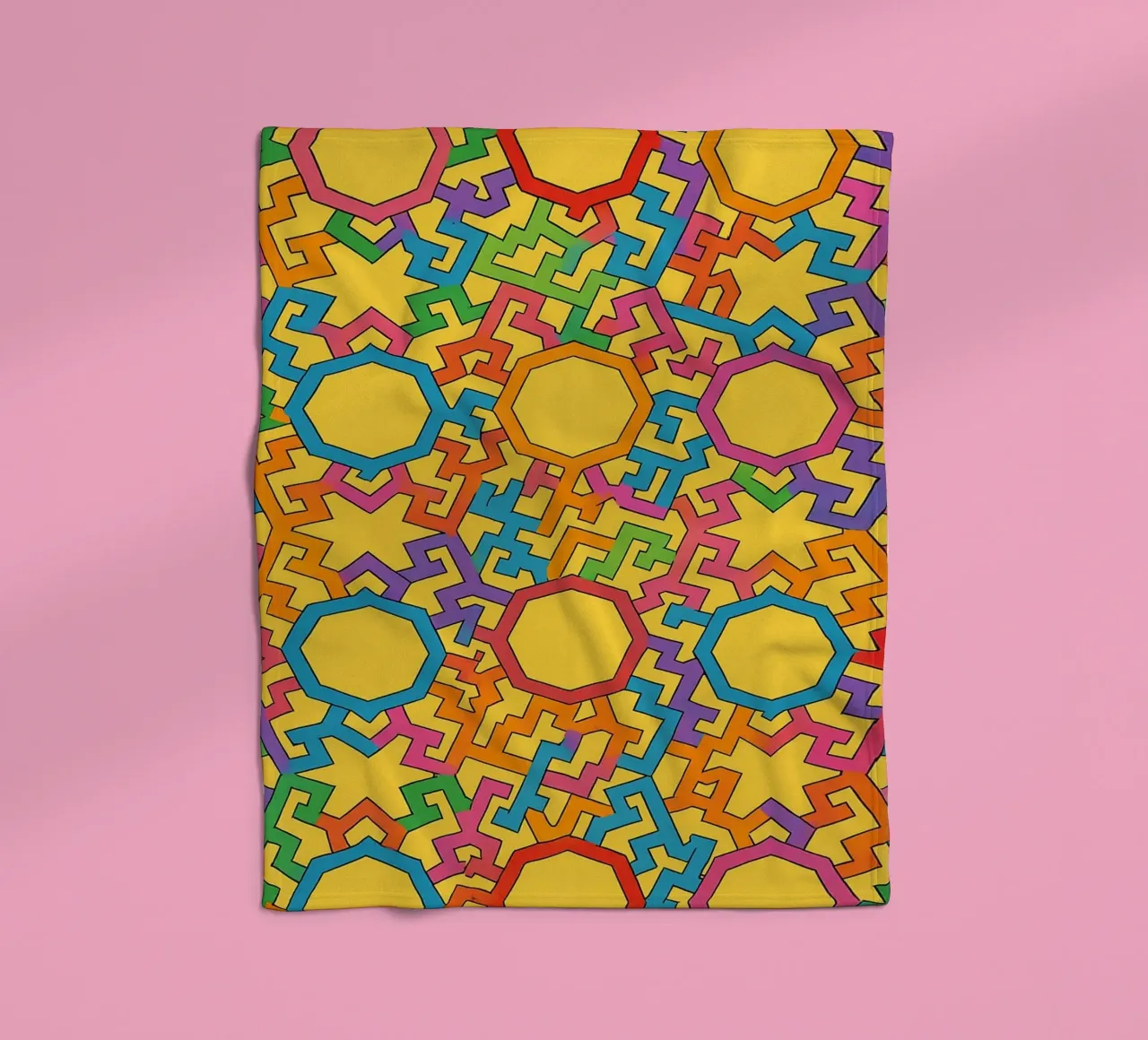 abstract trapezoid line vector fleece blanket by oneway