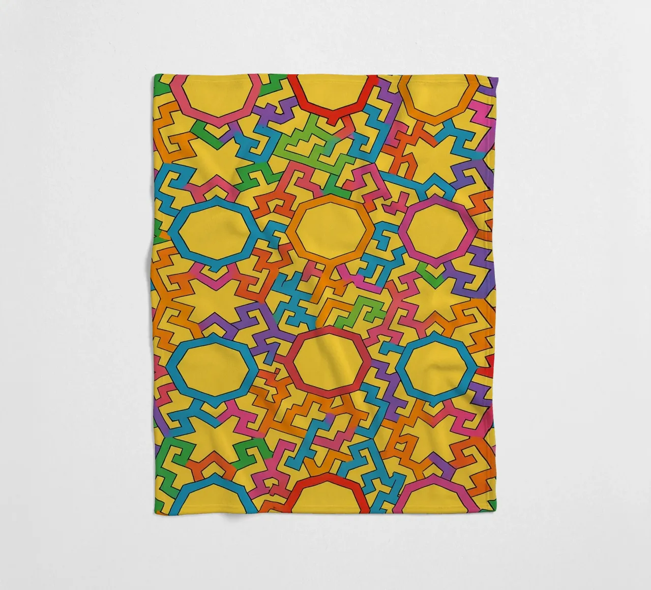 abstract trapezoid line vector fleece blanket by oneway