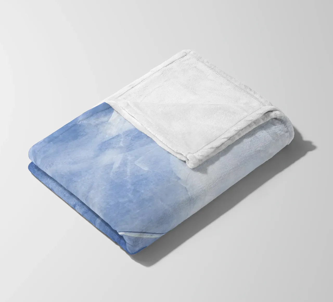 Pennellate astratte blu 1 coperta in pile da NouveauPrints