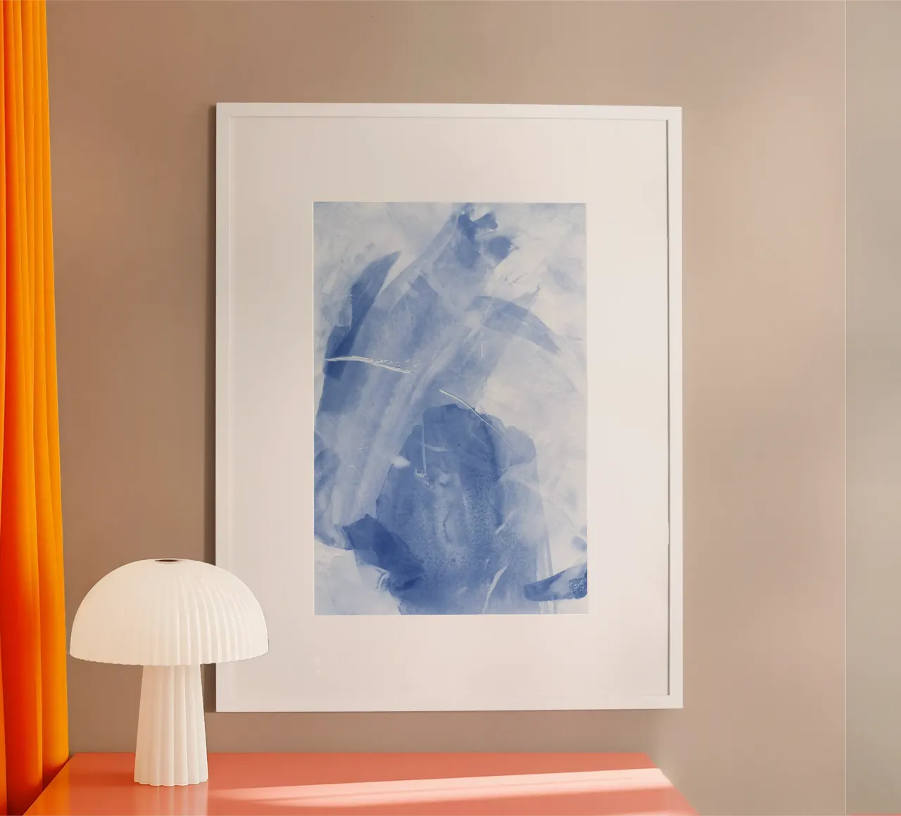 Abstrakte blaue Pinselstriche 1 Hahnemühle von NouveauPrints