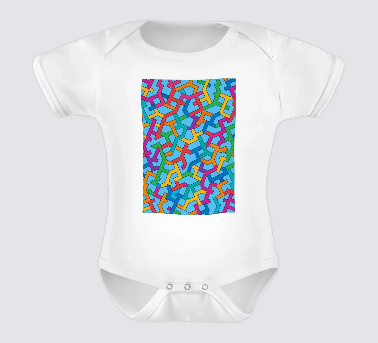 abstracte vector kunst babyrompertje korte mouwen van oneway
