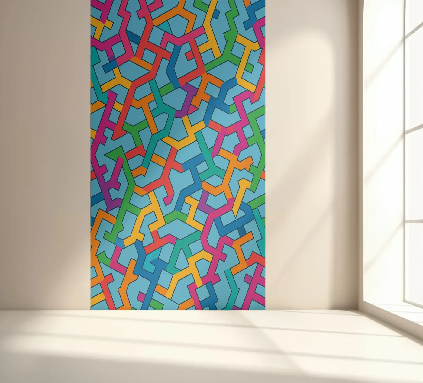 abstracte vector kunst fotobehang van oneway
