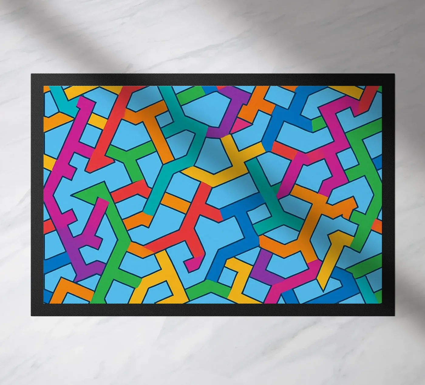 abstracte vector kunst deurmat van oneway