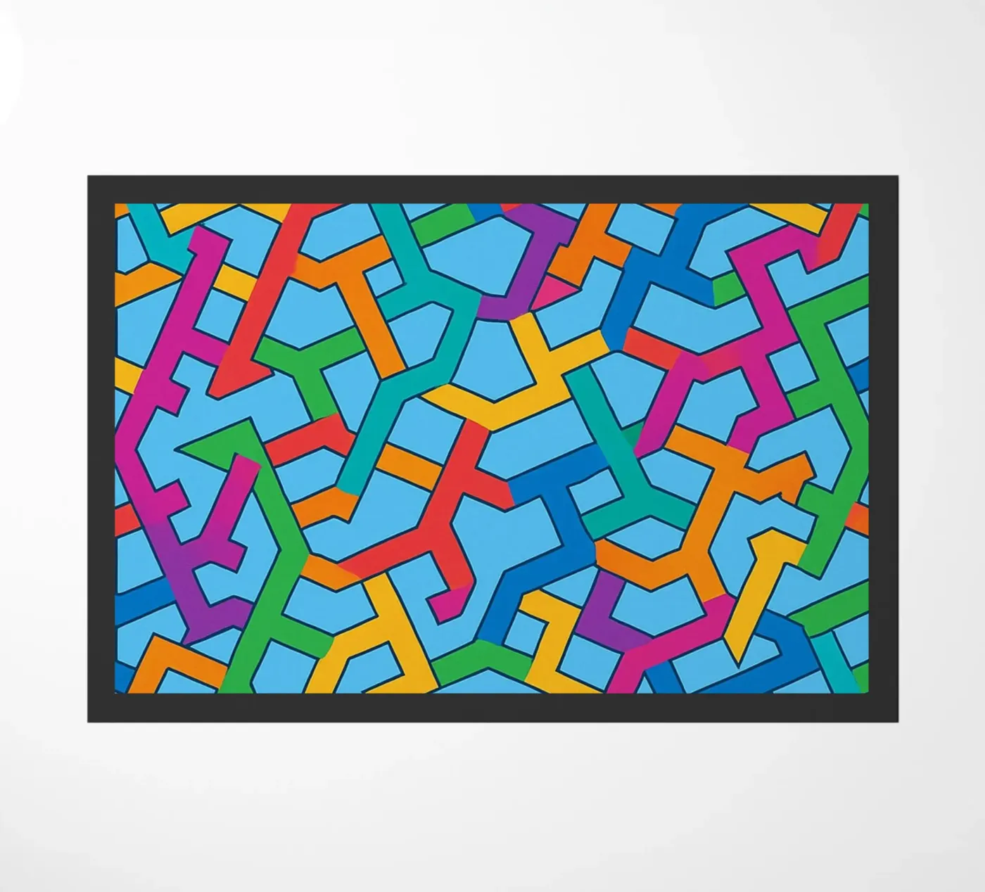 abstracte vector kunst deurmat van oneway