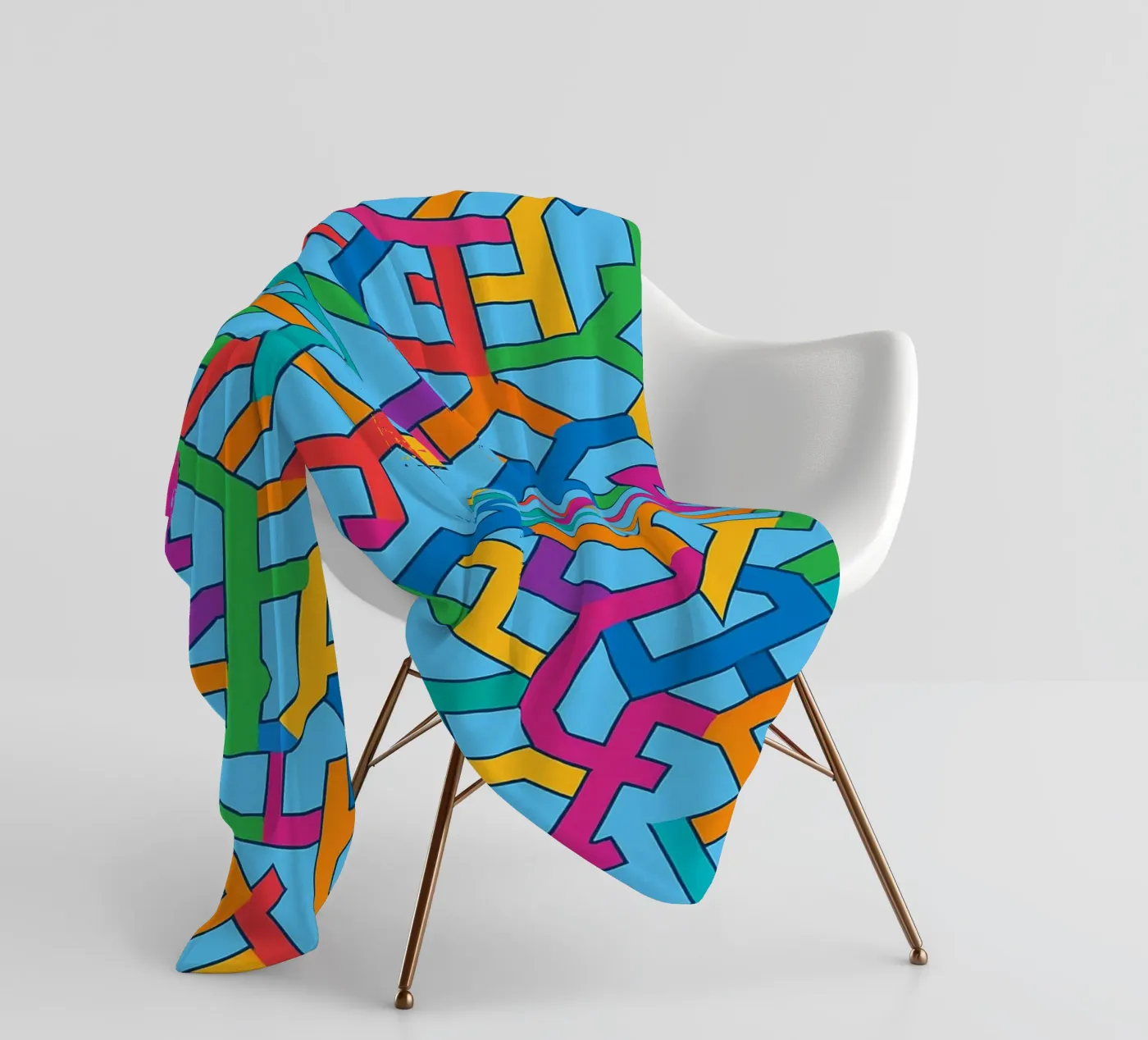 abstracte vector kunst fleecedeken van oneway