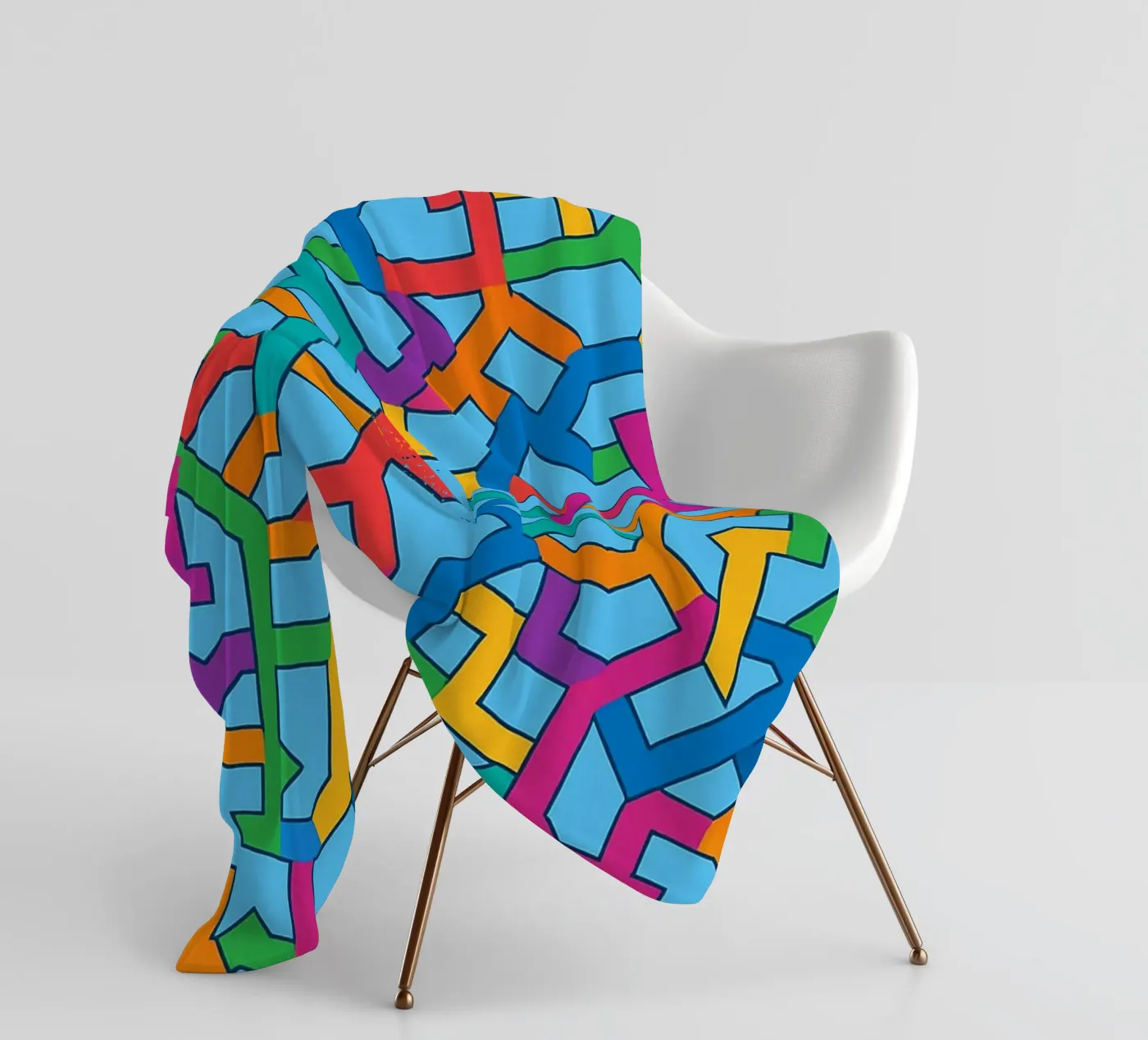 abstracte vector kunst fleecedeken van oneway