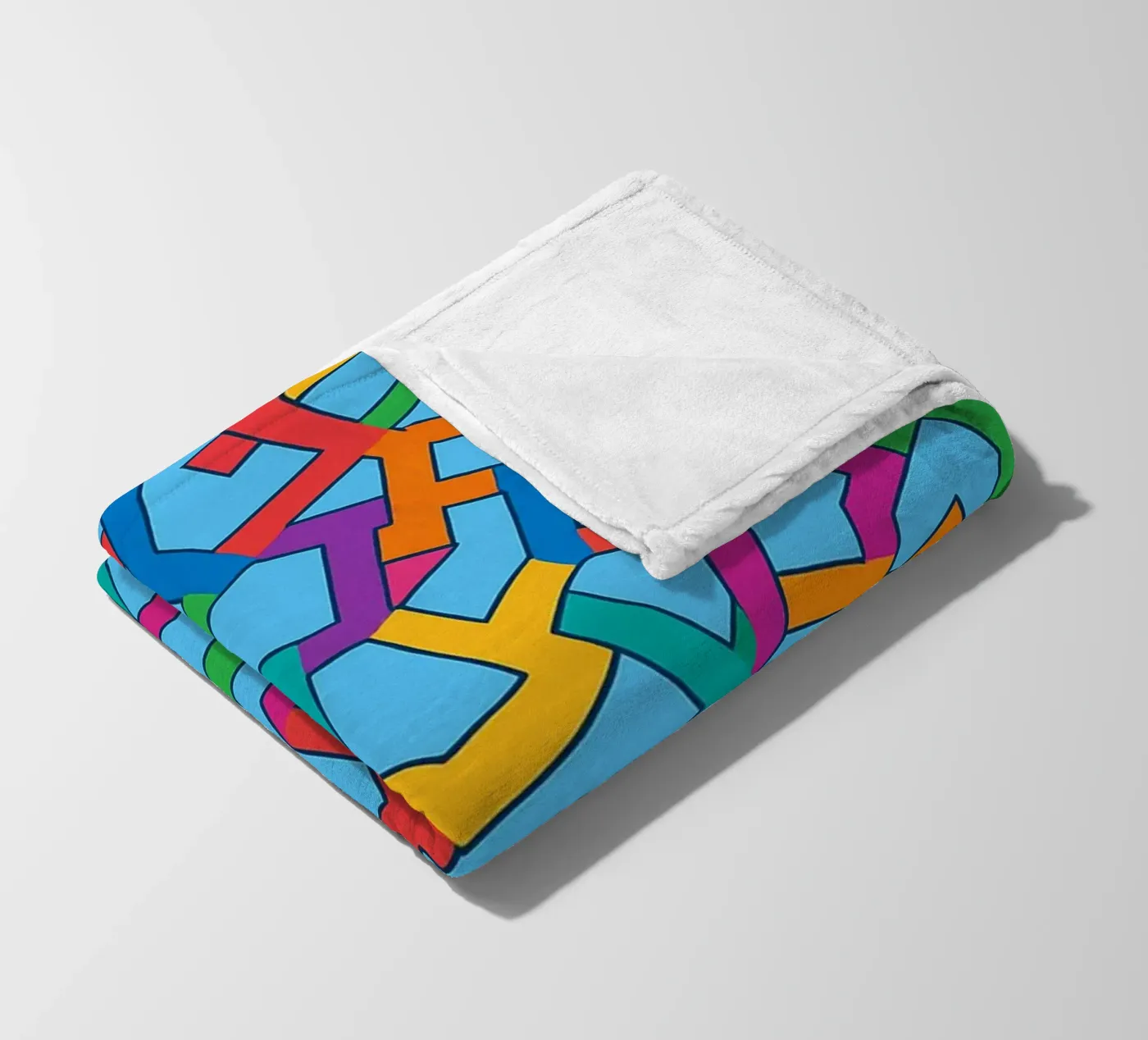 abstracte vector kunst fleecedeken van oneway
