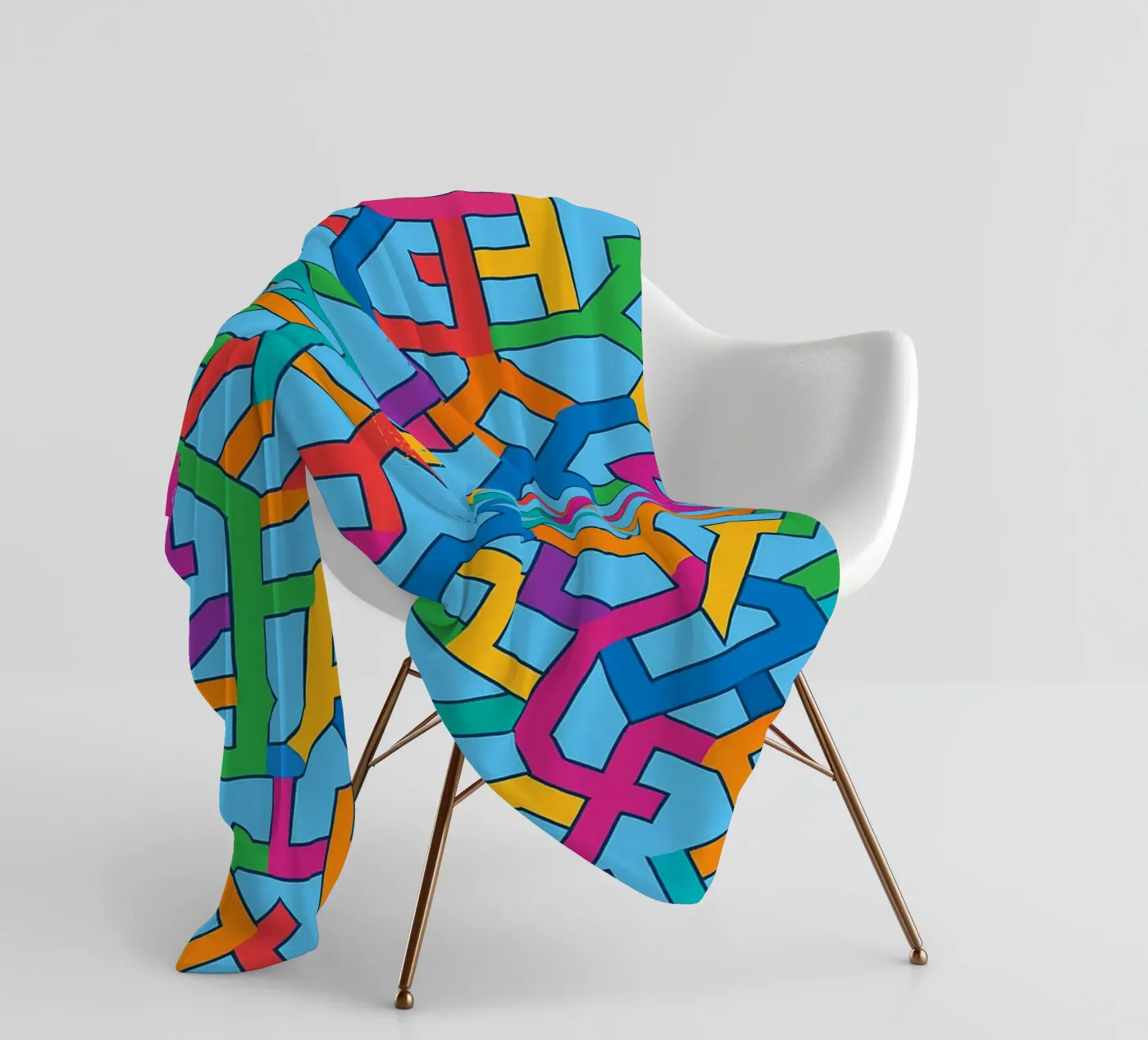 abstracte vector kunst fleecedeken van oneway
