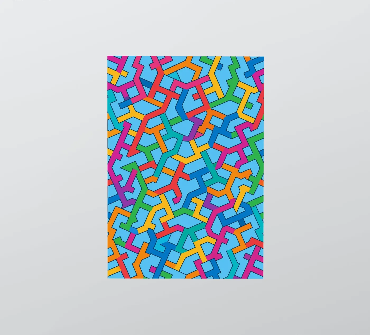 abstracte vector kunst sticker van oneway
