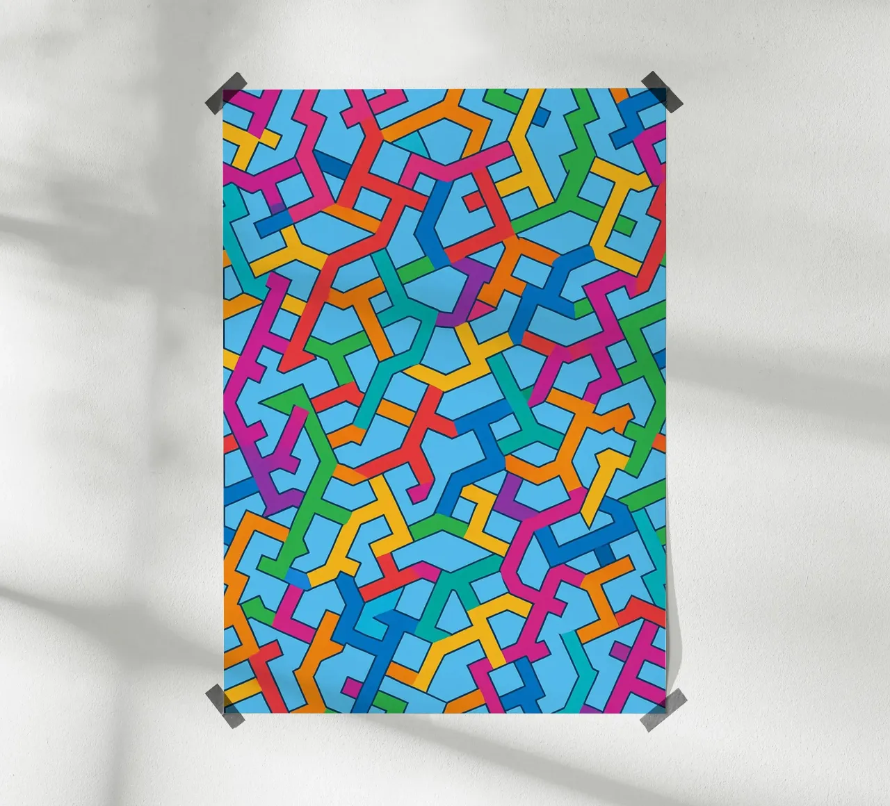 abstracte vector kunst poster van oneway