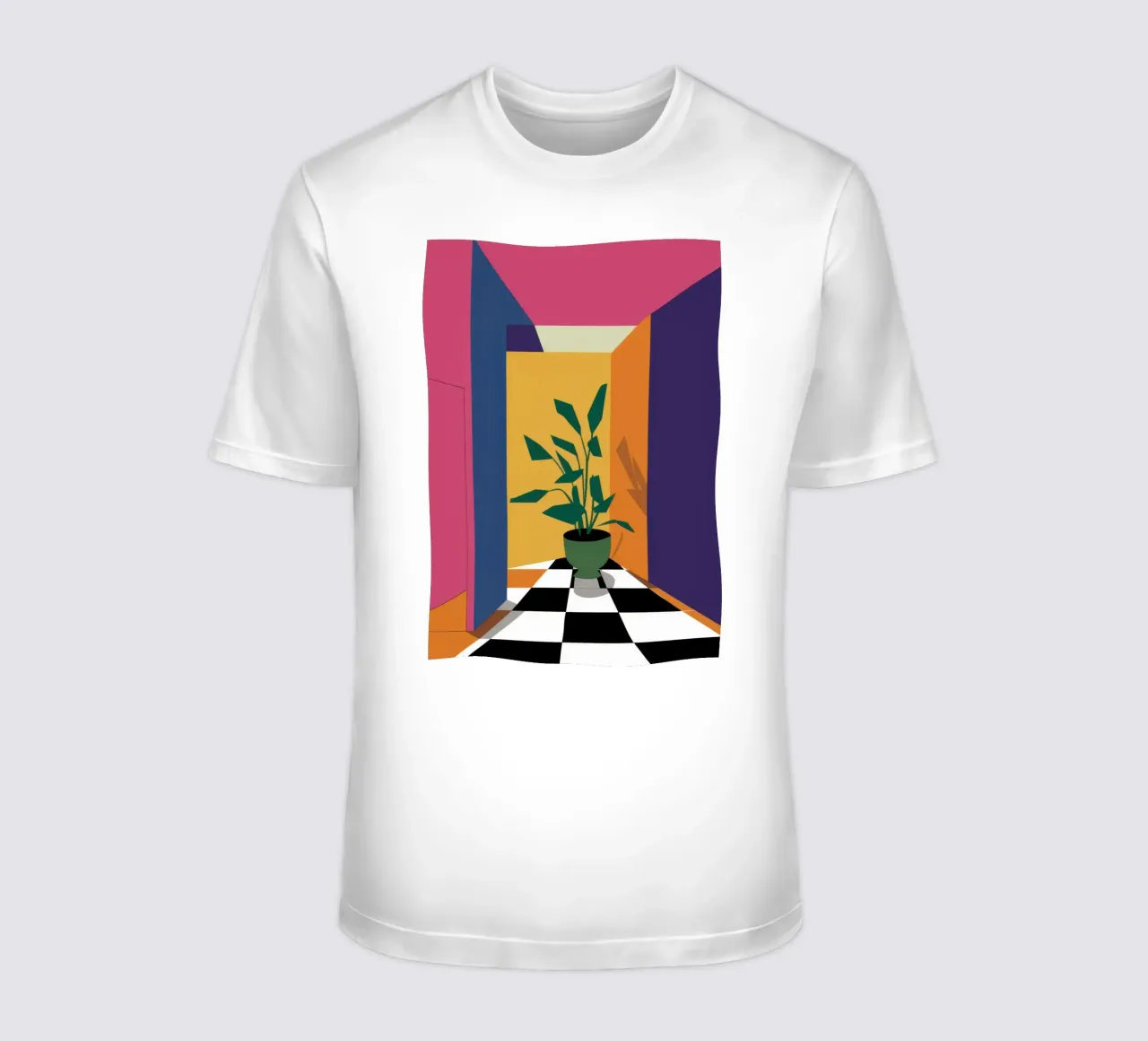 Oasi geometrica per interni t-shirt da Mossy Pigment