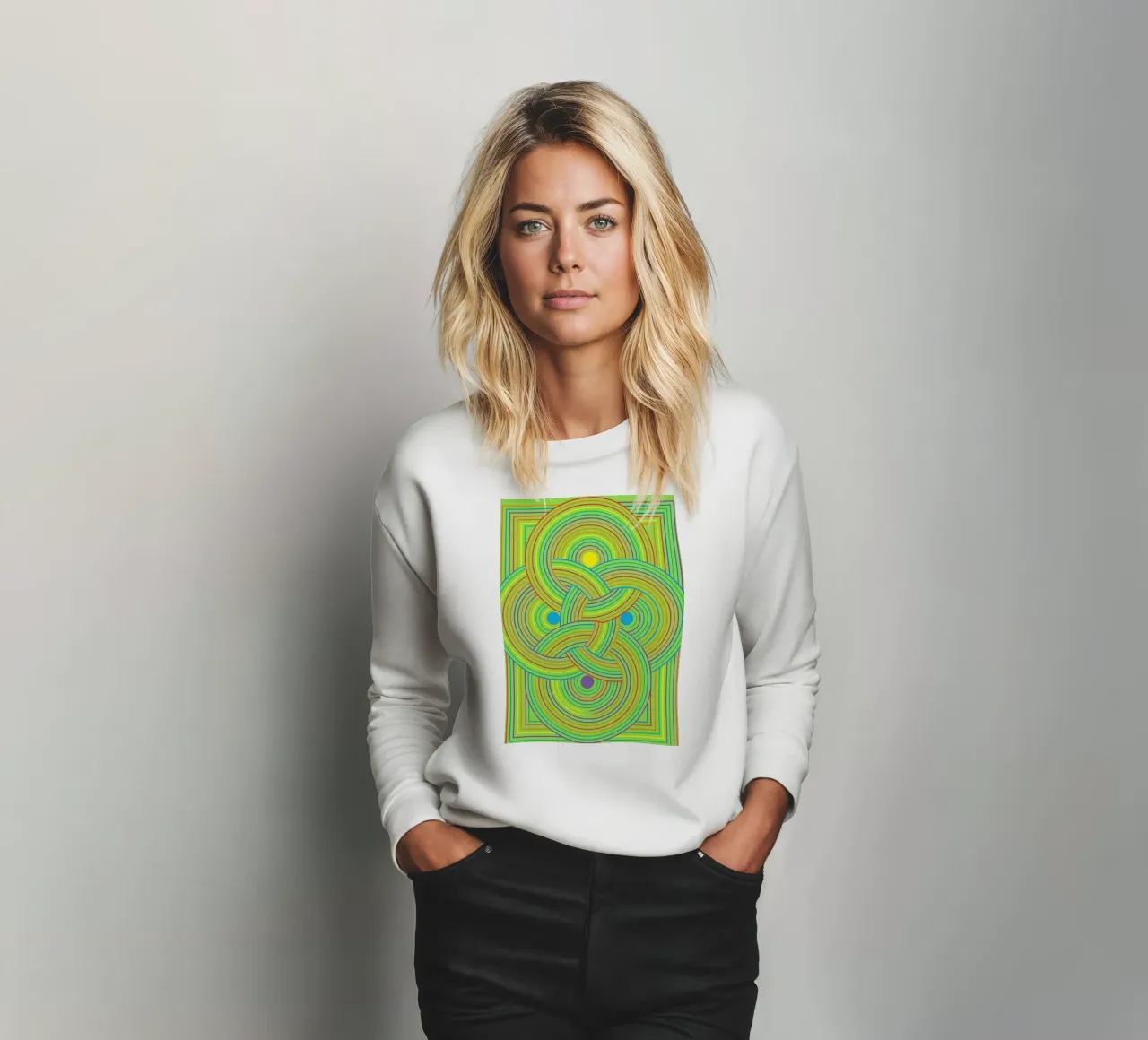 abstrakte gurtband kreis linien vektor Sweatshirt von oneway