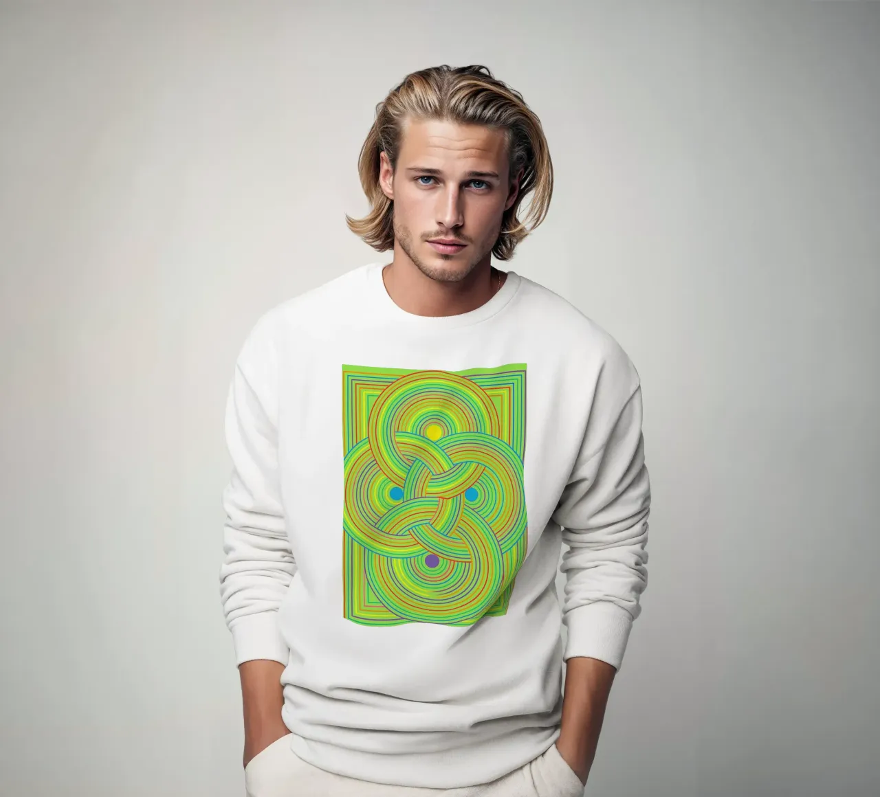 abstrakte gurtband kreis linien vektor Sweatshirt von oneway