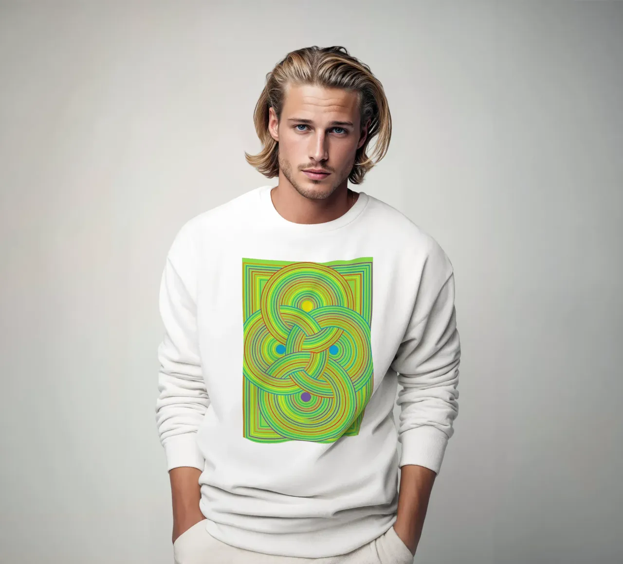 abstract webbing circle lines vector sweatshirt by oneway