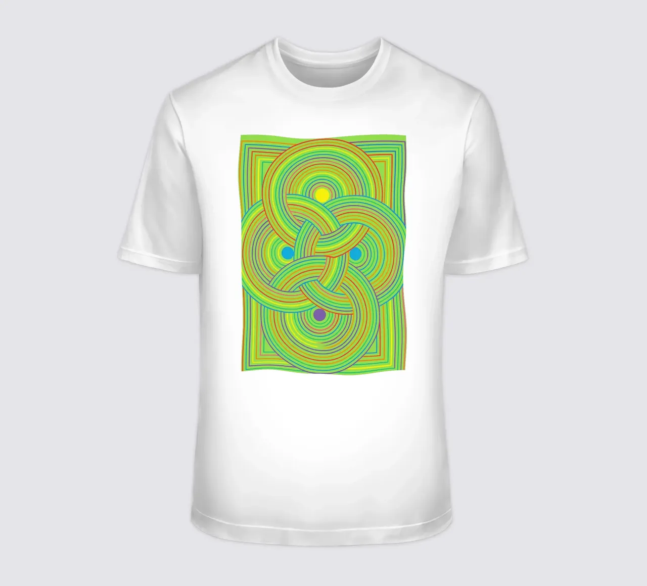 abstract webbing circle lines vector t-shirt by oneway