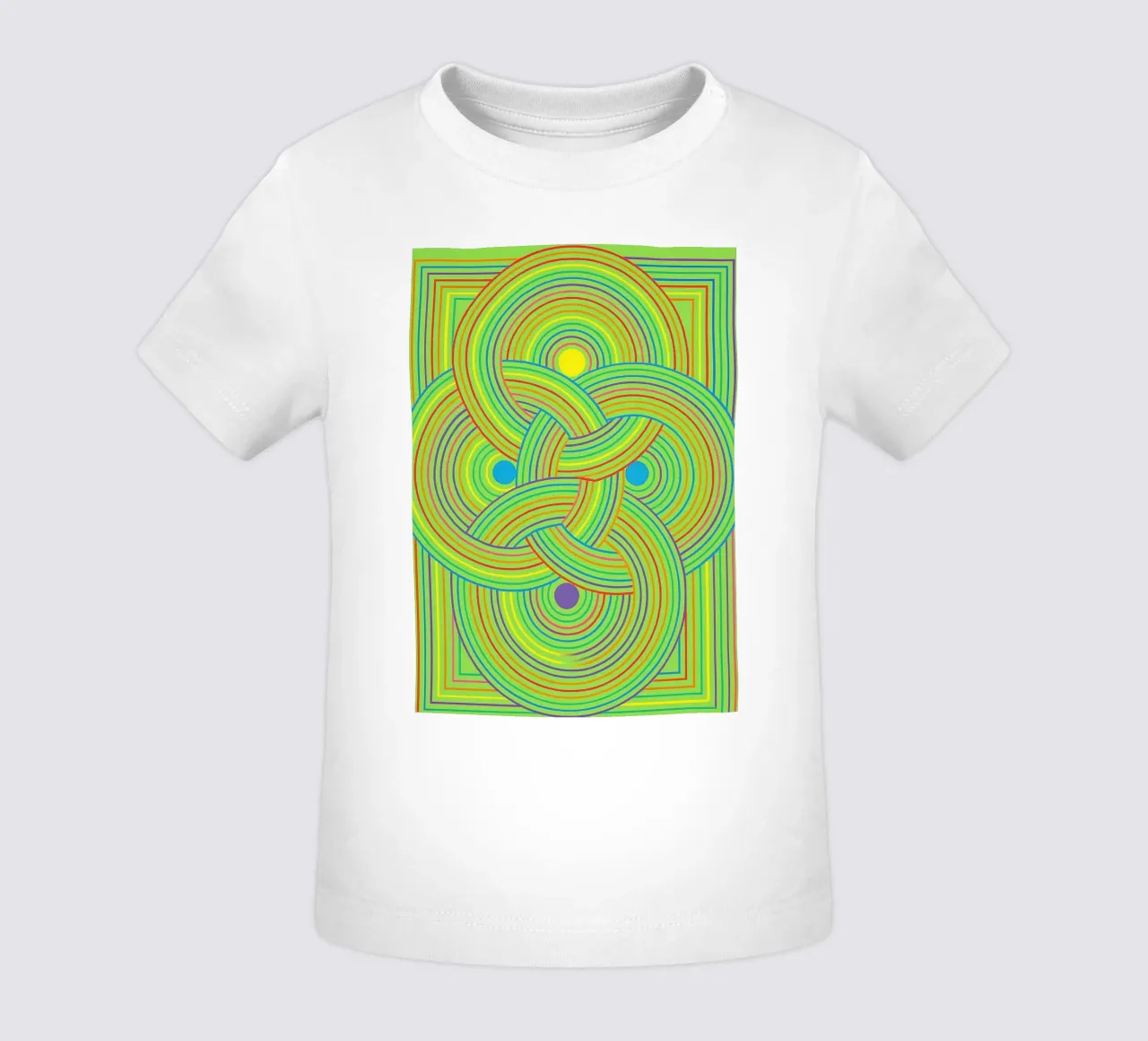 red abstracta círculo líneas vector camiseta de bebé de oneway
