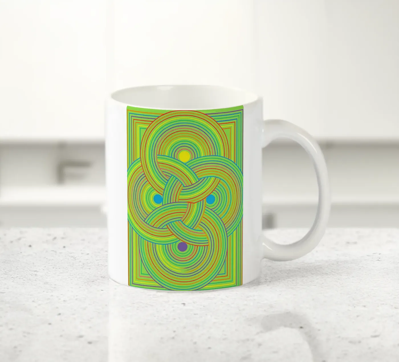 abstrakte gurtband kreis linien vektor Keramik Tasse von oneway