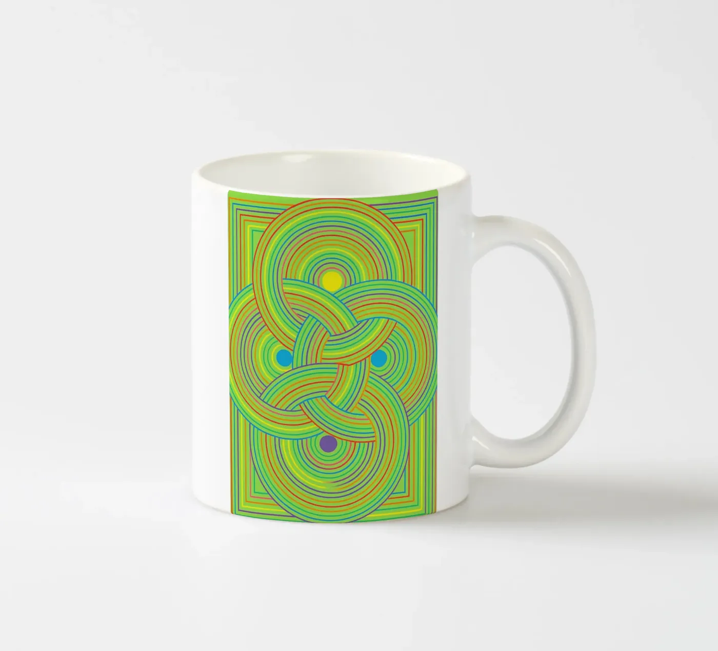 abstrakte gurtband kreis linien vektor Keramik Tasse von oneway