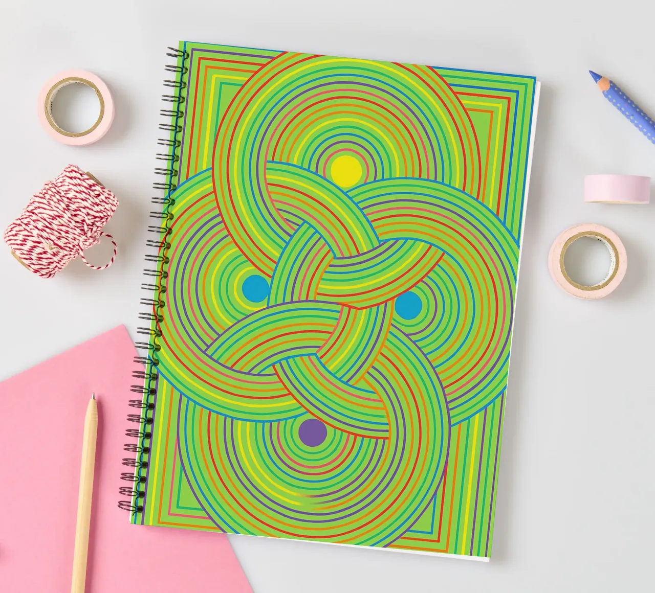 abstract webbing circle lines vector spiral notebook by oneway