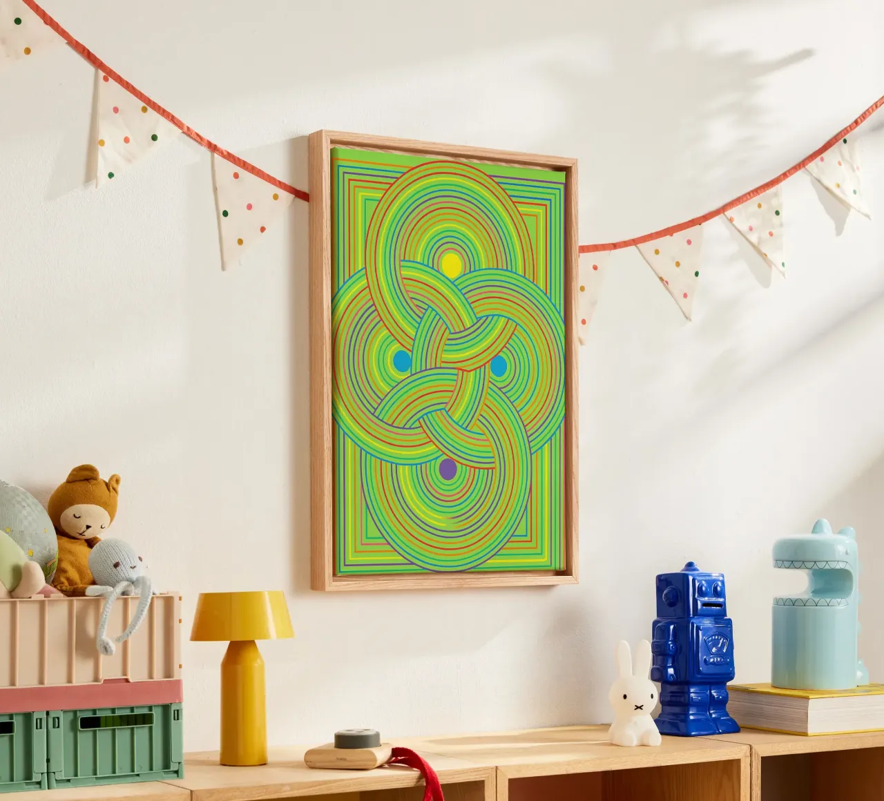 abstrakte gurtband kreis linien vektor Leinwand von oneway