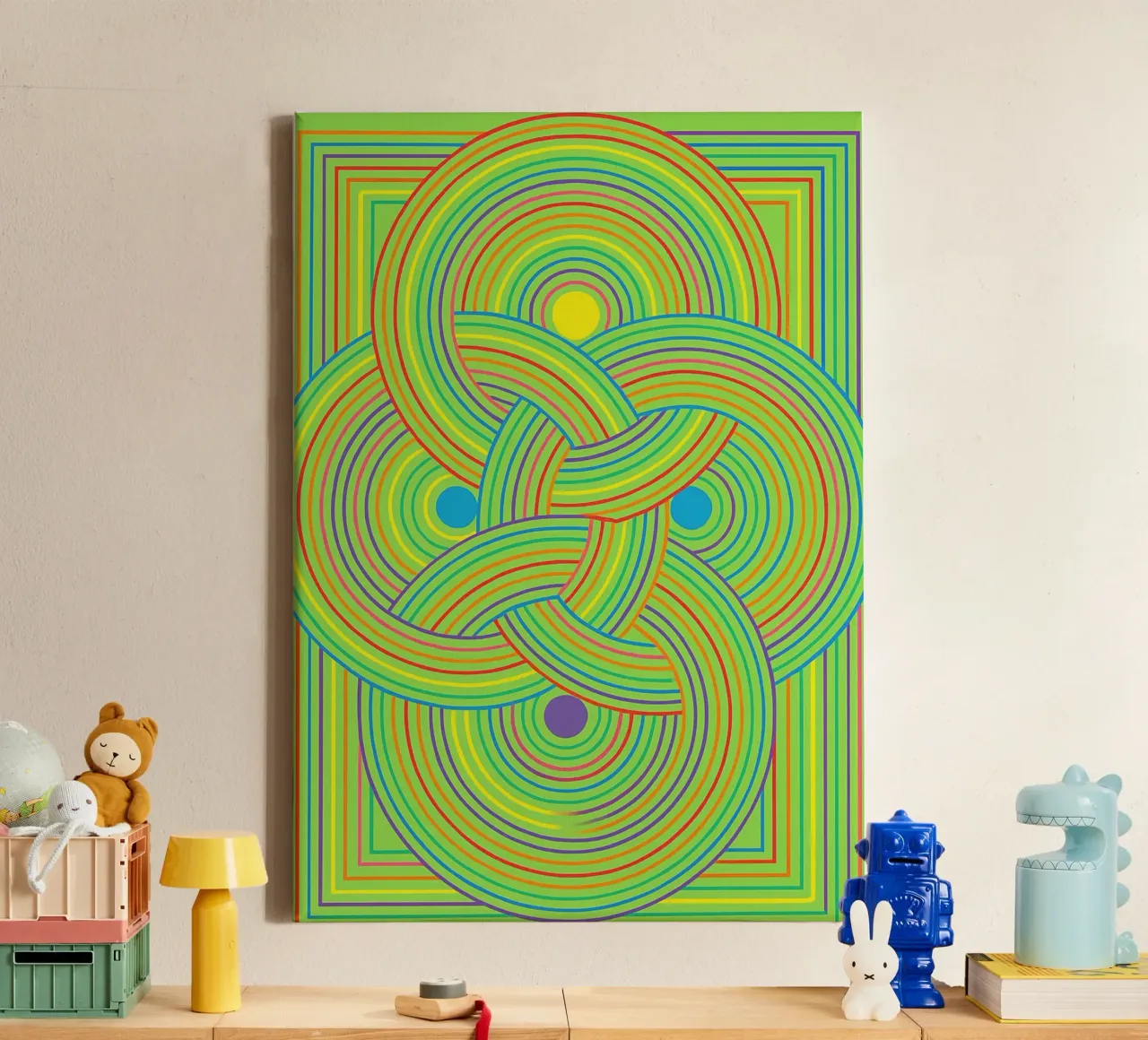 abstrakte gurtband kreis linien vektor Leinwand von oneway