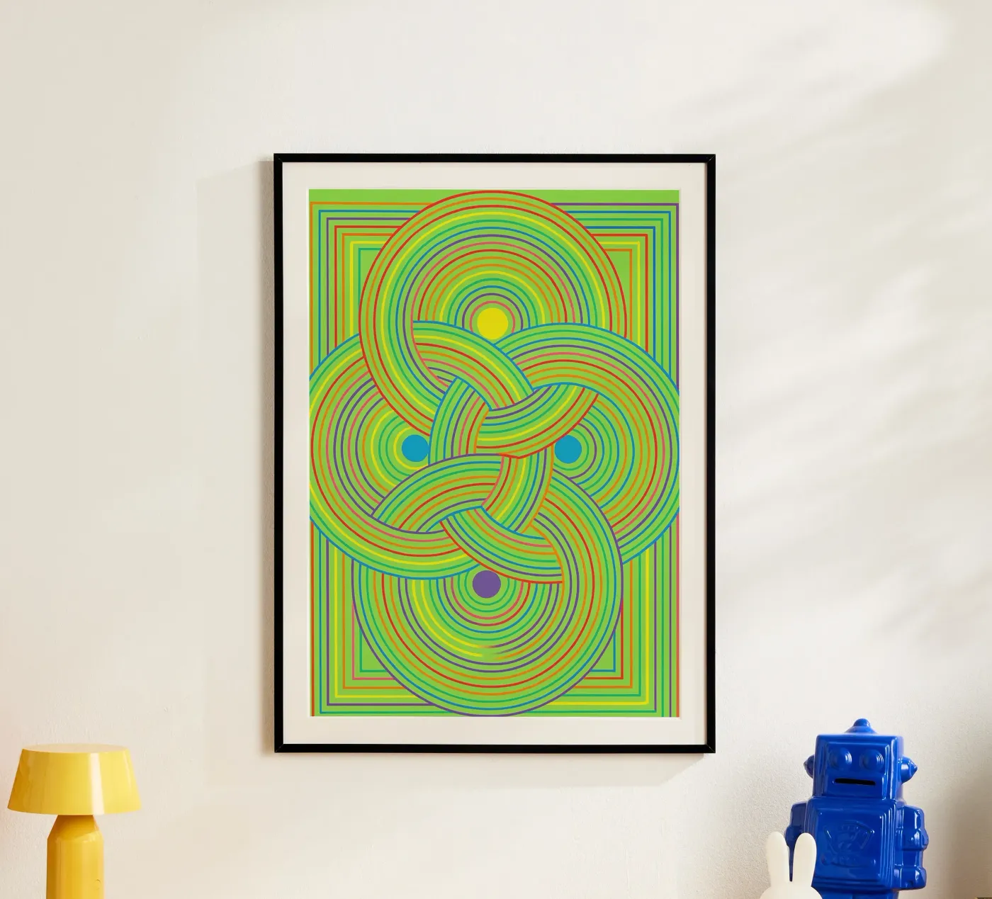 abstract webbing circle lines vector poster de oneway