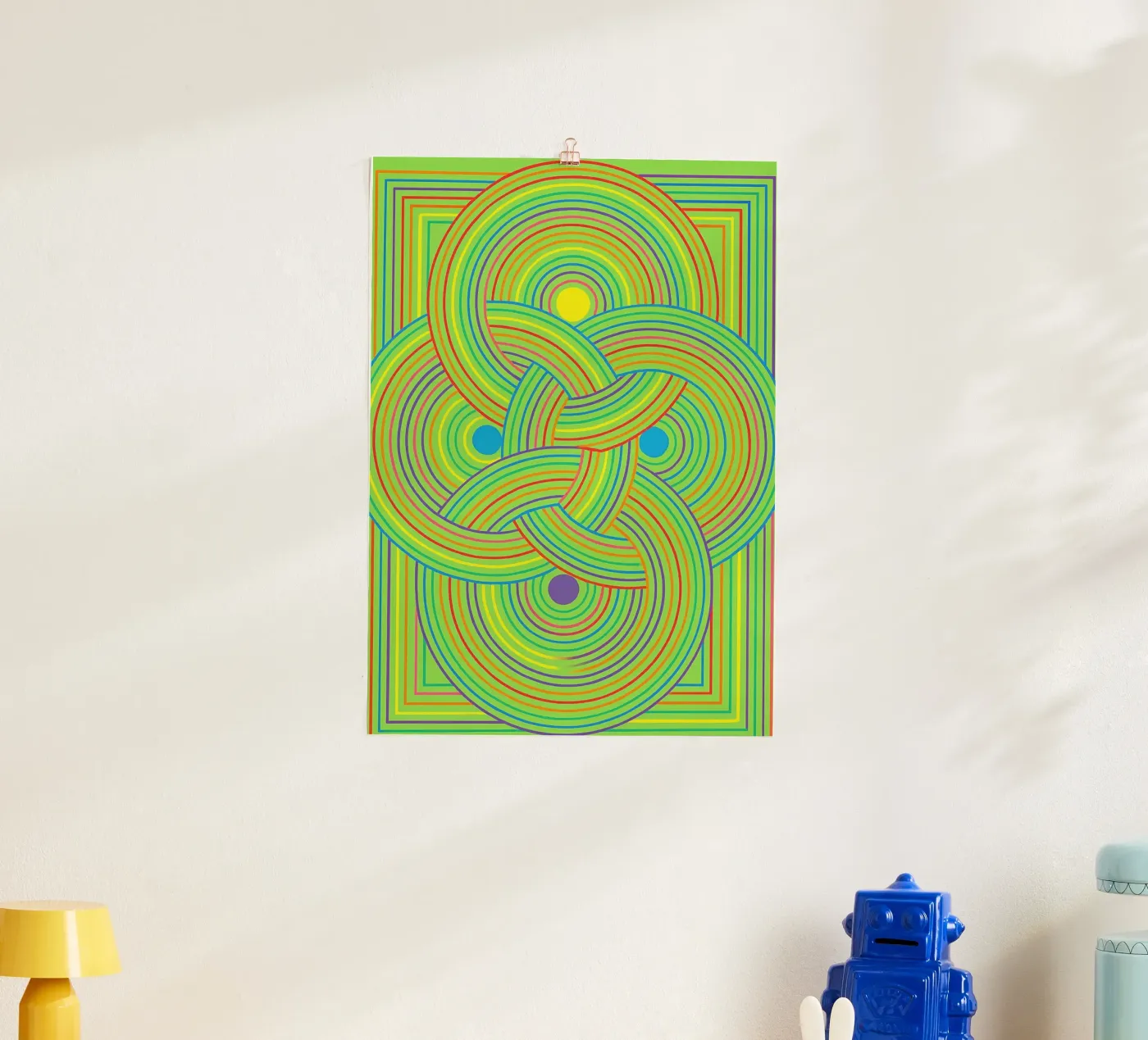 abstract webbing circle lines vector poster de oneway
