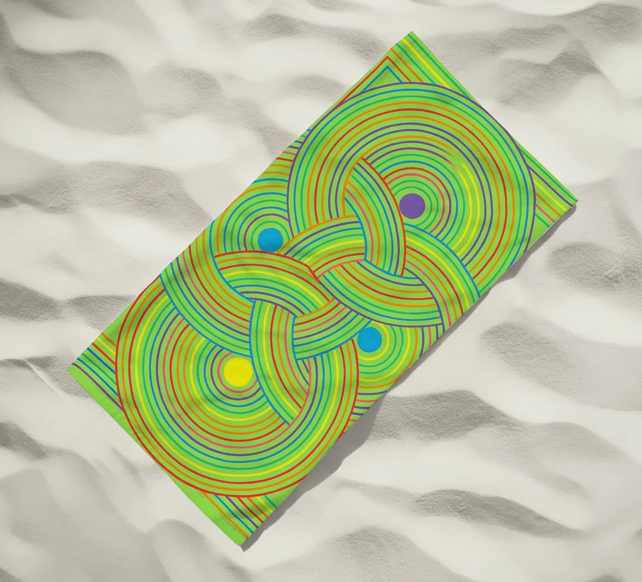 abstract webbing circle lines vector beach towel by oneway