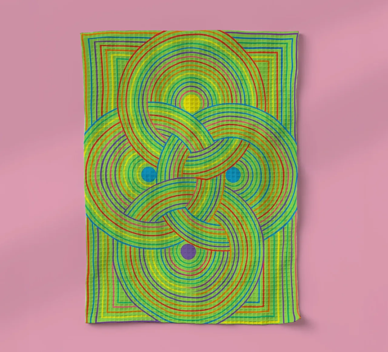 abstract webbing circle lines vector tea towel by oneway