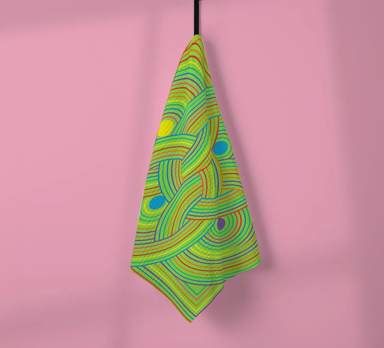 abstract webbing circle lines vector tea towel by oneway