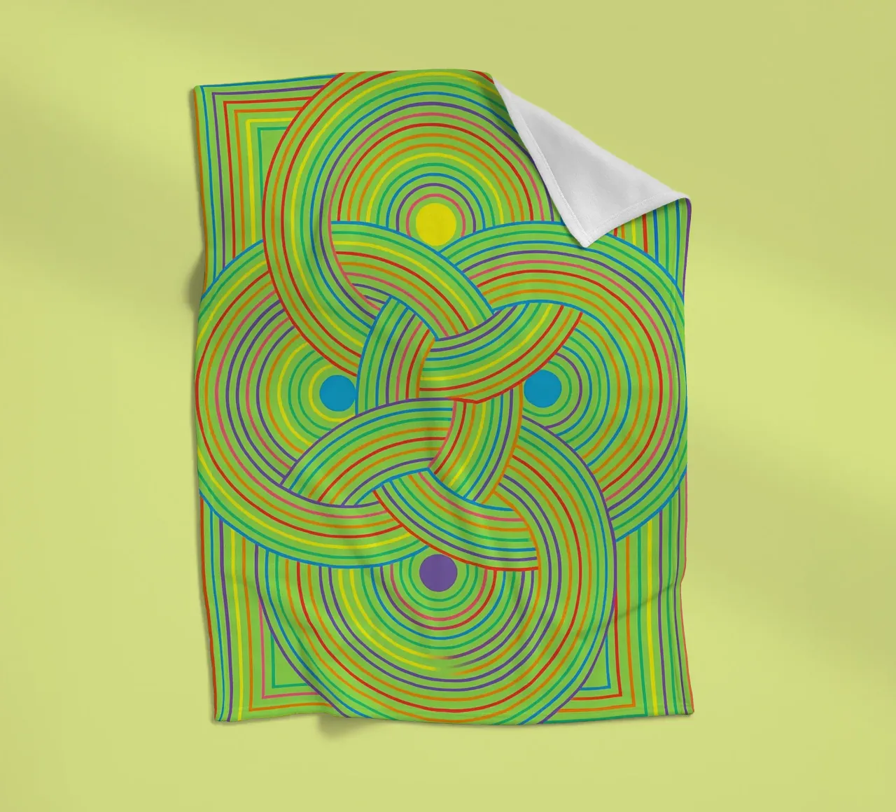 abstract webbing circle lines vector fleece blanket by oneway