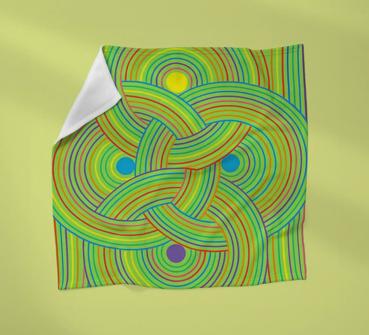 abstract webbing circle lines vector fleece blanket by oneway