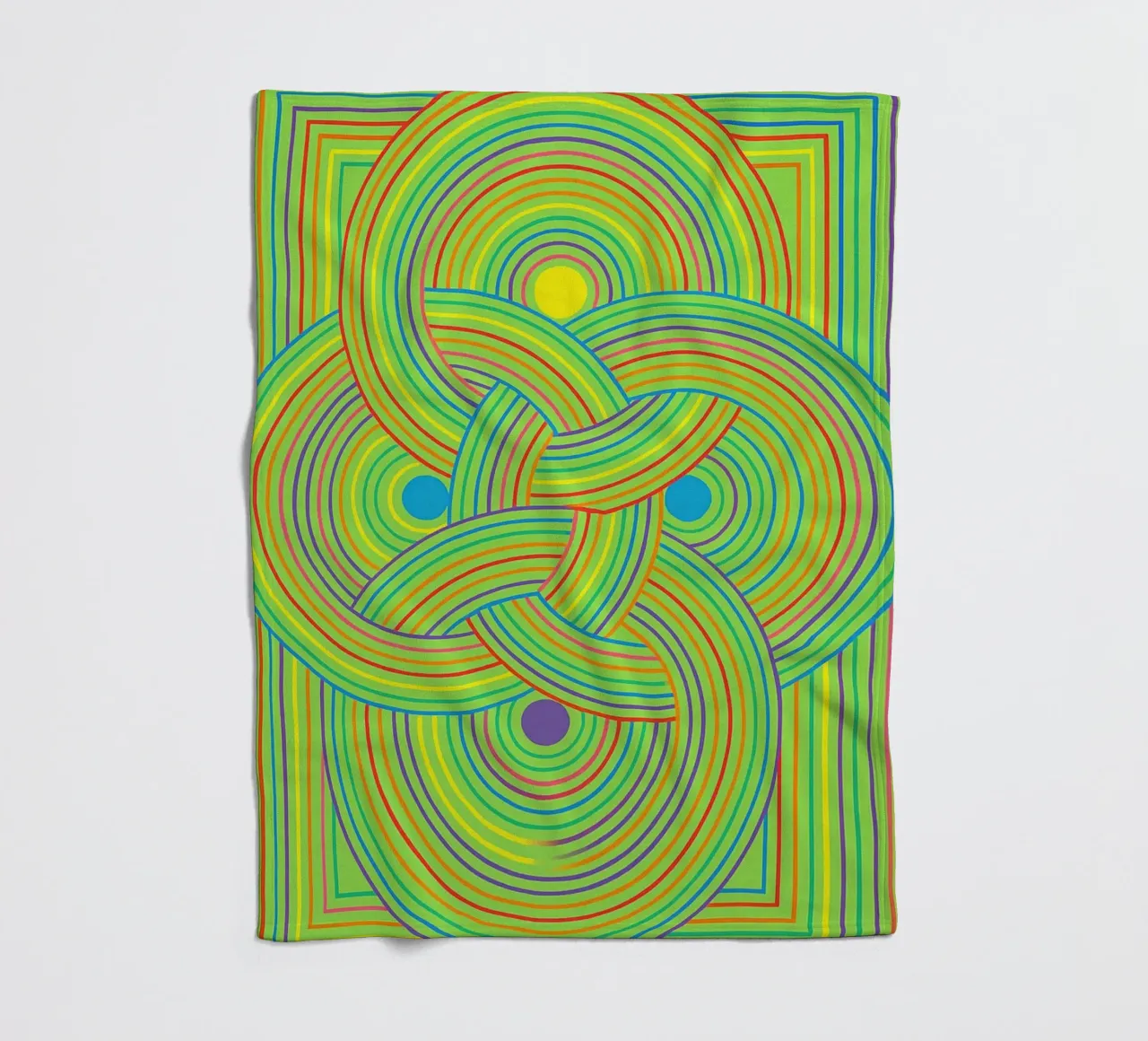 abstract webbing circle lines vector fleece blanket by oneway