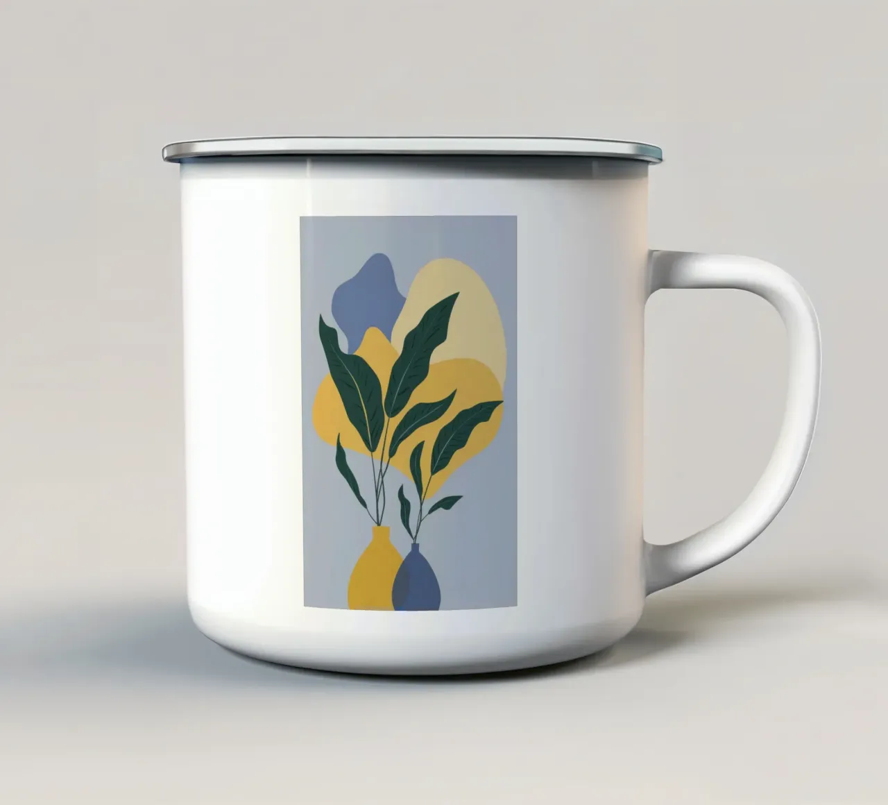 Elegante composizione di foglie tazza in smalto da Mossy Pigment