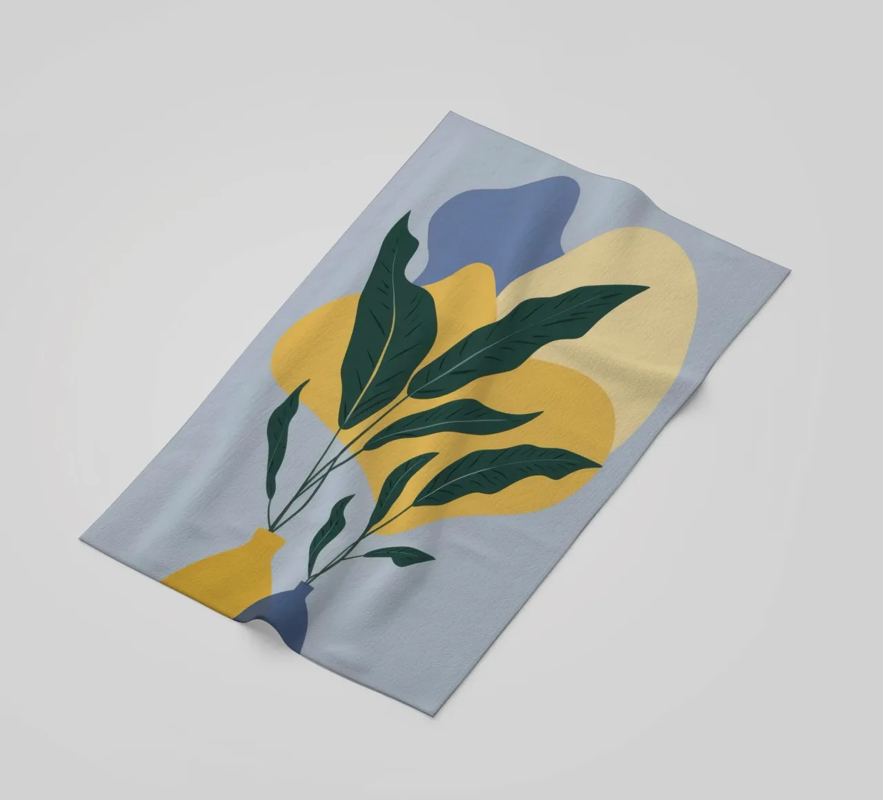 Elegante composizione di foglie telo mare da Mossy Pigment